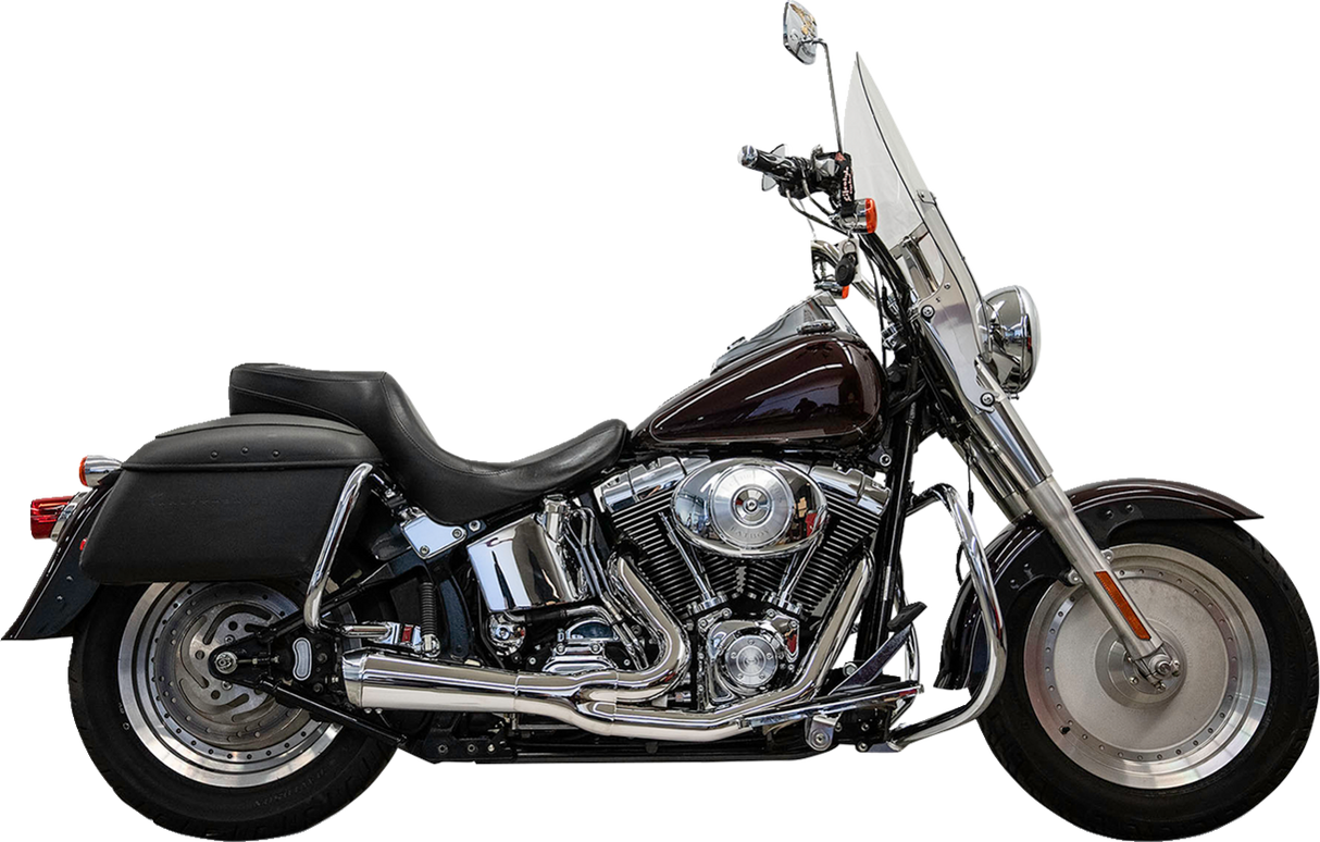 BASSANI XHAUST 2-into-1 Ripper Exhaust System - Short - Chrome - Twin Cam Softails 1S6C