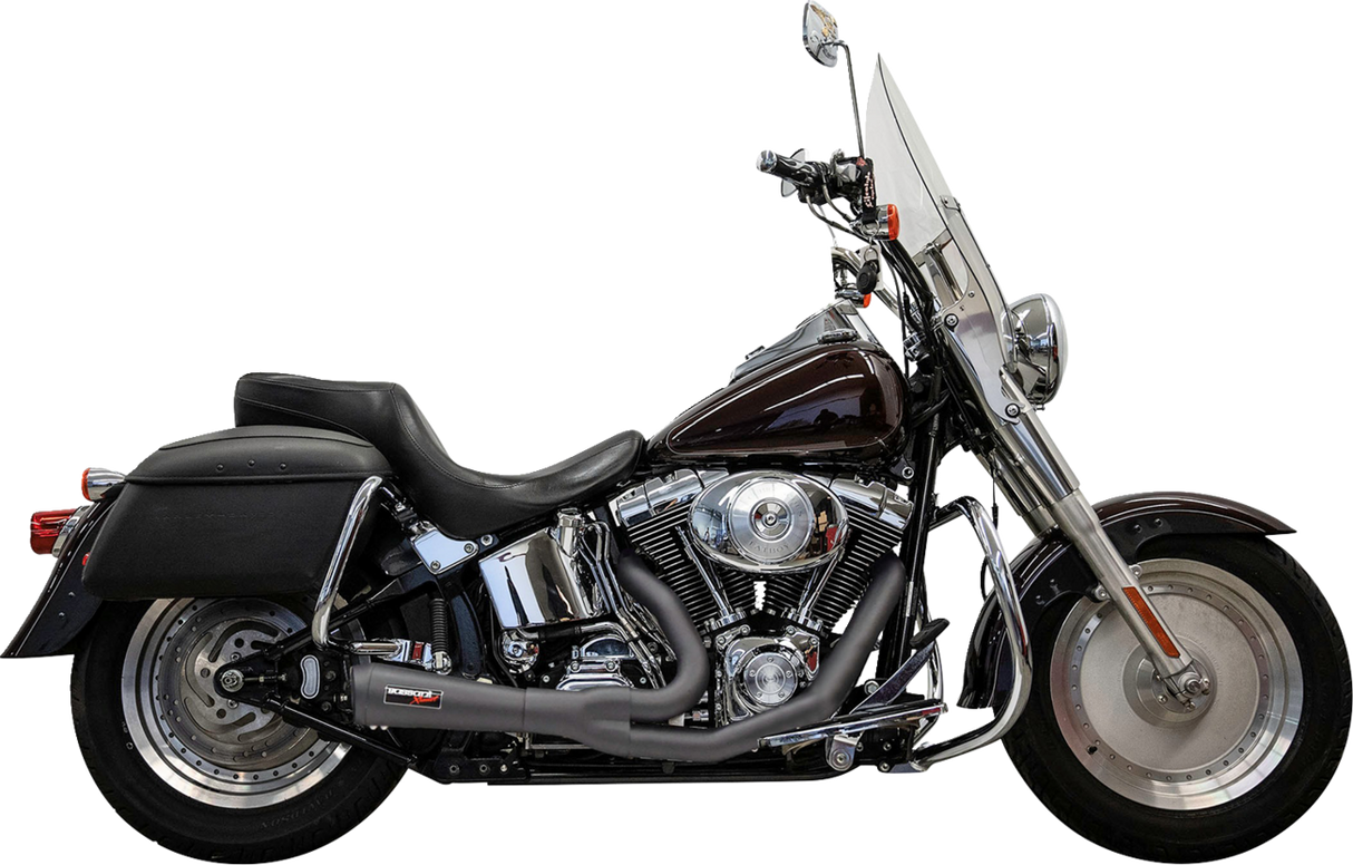 BASSANI XHAUST 2-into-1 Ripper Exhaust System - Short - Stainless - Twin Cam Softails 1S6SS