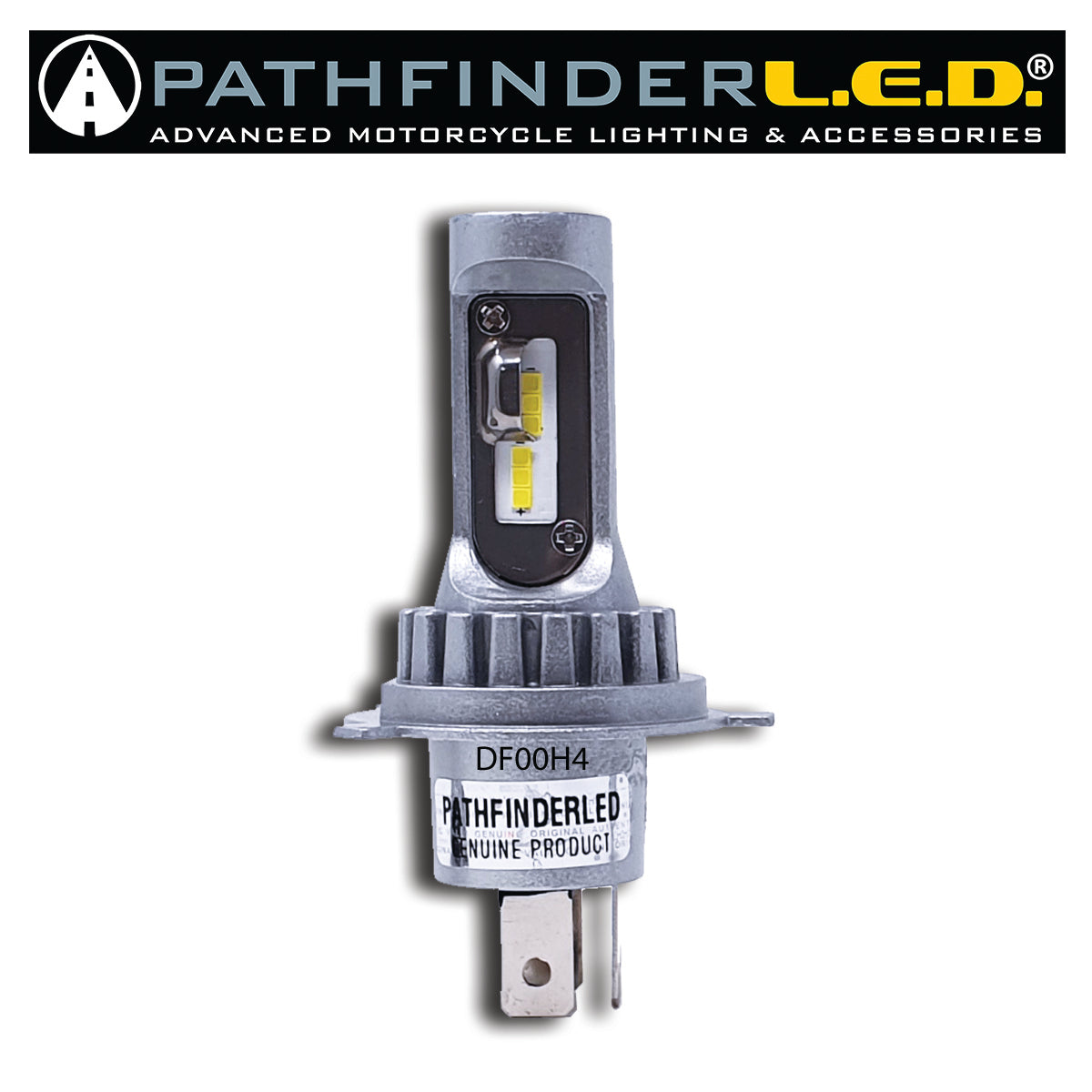 PATHFINDER DF Series H4 Plug N Play LED Headlight Bulb - 1500 Lumens - Fits primarily 2000-2010 Honda Civic, 1999-2005 Toyota Corolla, 2004-2012 Ford F-150, 2003-2009 Dodge Ram, 2005-2010 Chevrolet Silverado