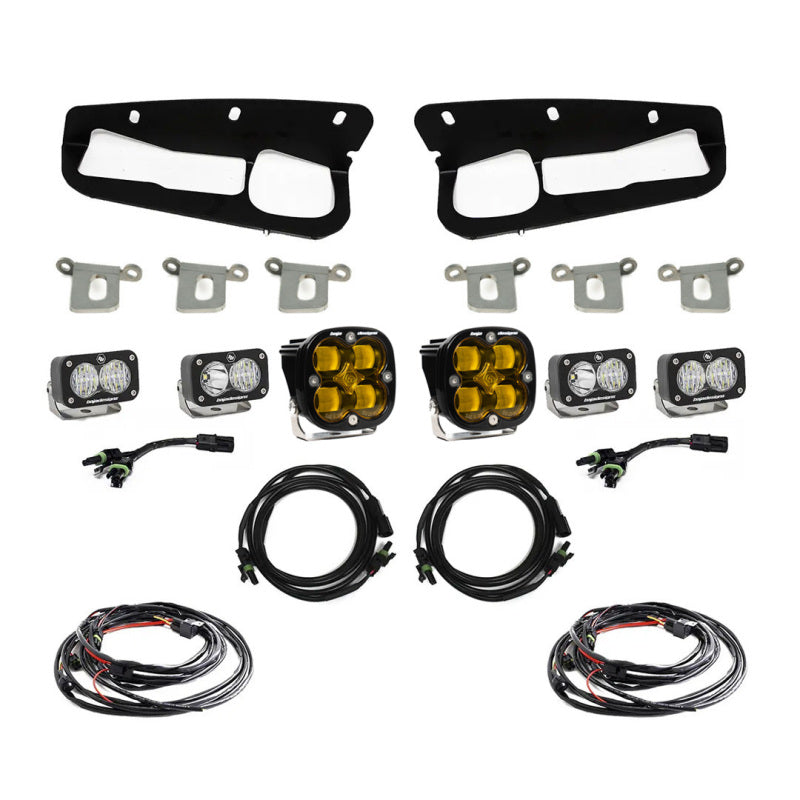 Baja Designs 2021+ Ford Bronco Amber SAE Fog Pocket Kit - Waterproof Automotive Lighting