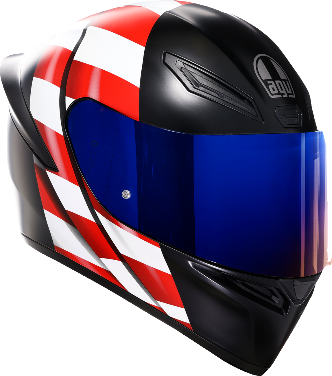 AGV K1 S Helmet with US Flag Design - Red, White & Blue - Medium | Motorcycle Helmet for Street and Sport Riders