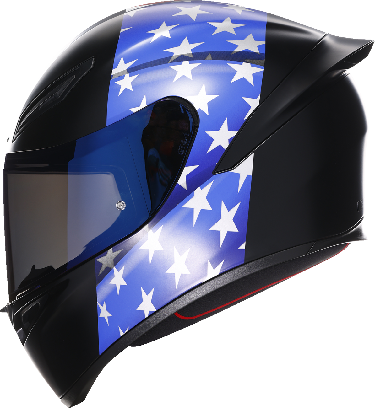 AGV K1 S US Flag Helmet - Red, White & Blue - Small, Motorcycle Helmet with Aerodynamic Design and Ventilation