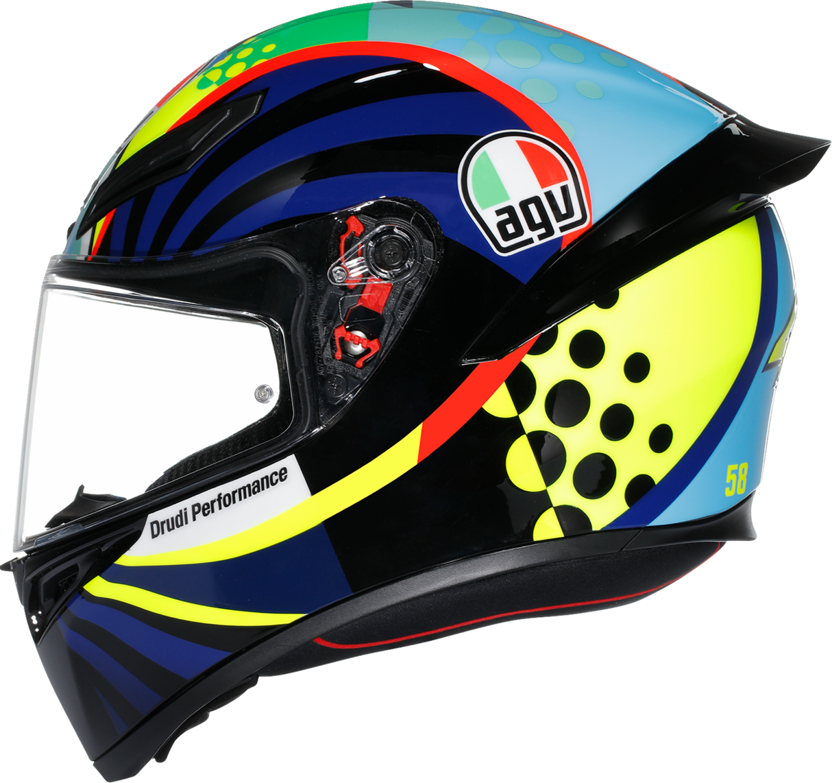AGV K1 S Rossi Winter Test 2020 Motorcycle Helmet - 2XL, Fits Honda, Yamaha, Suzuki, Kawasaki, and Ducati