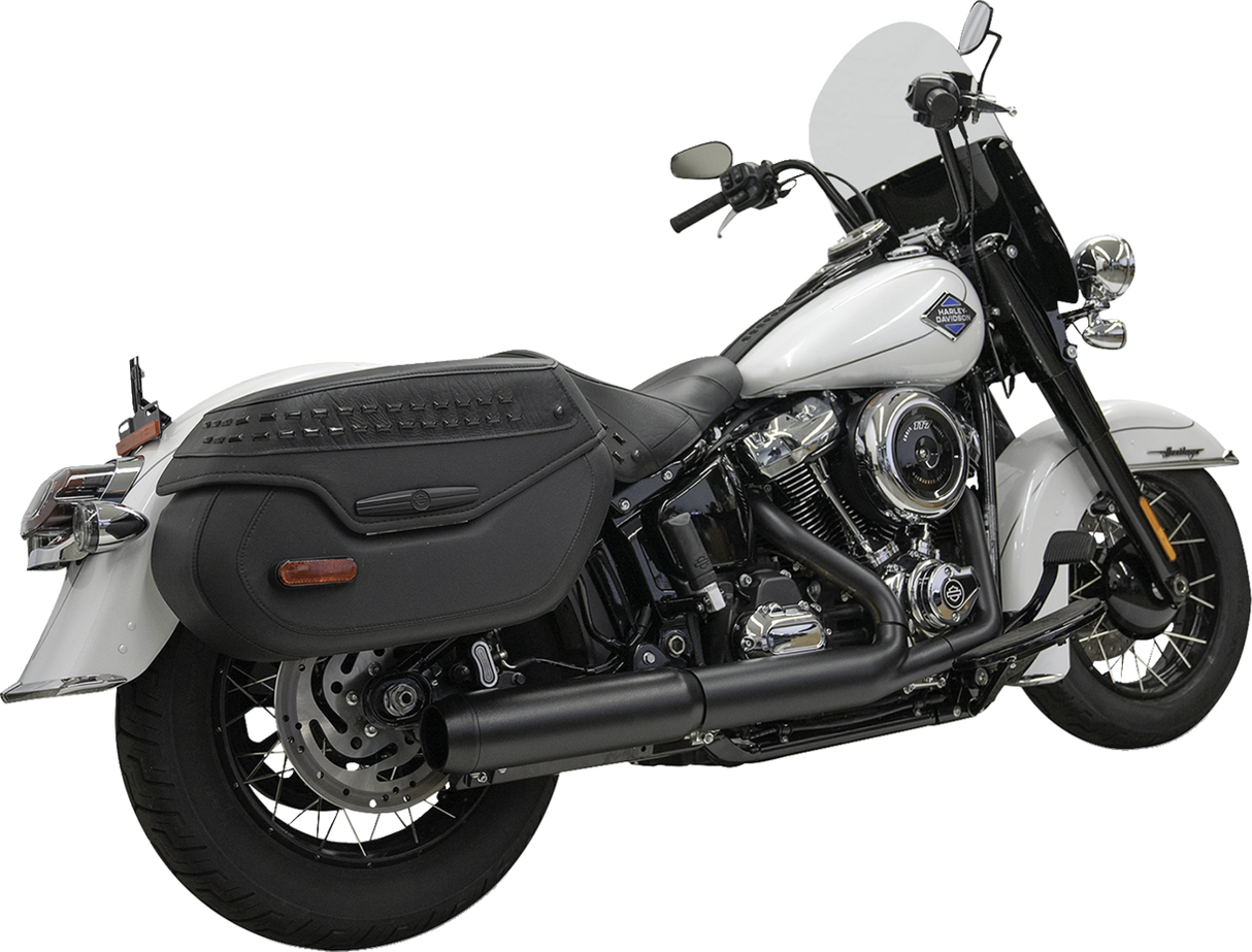 BASSANI XHAUST 4" Slip-On Muffler with 2-1/2" x 10" Baffle Core - Black - 49-State 1S38FB