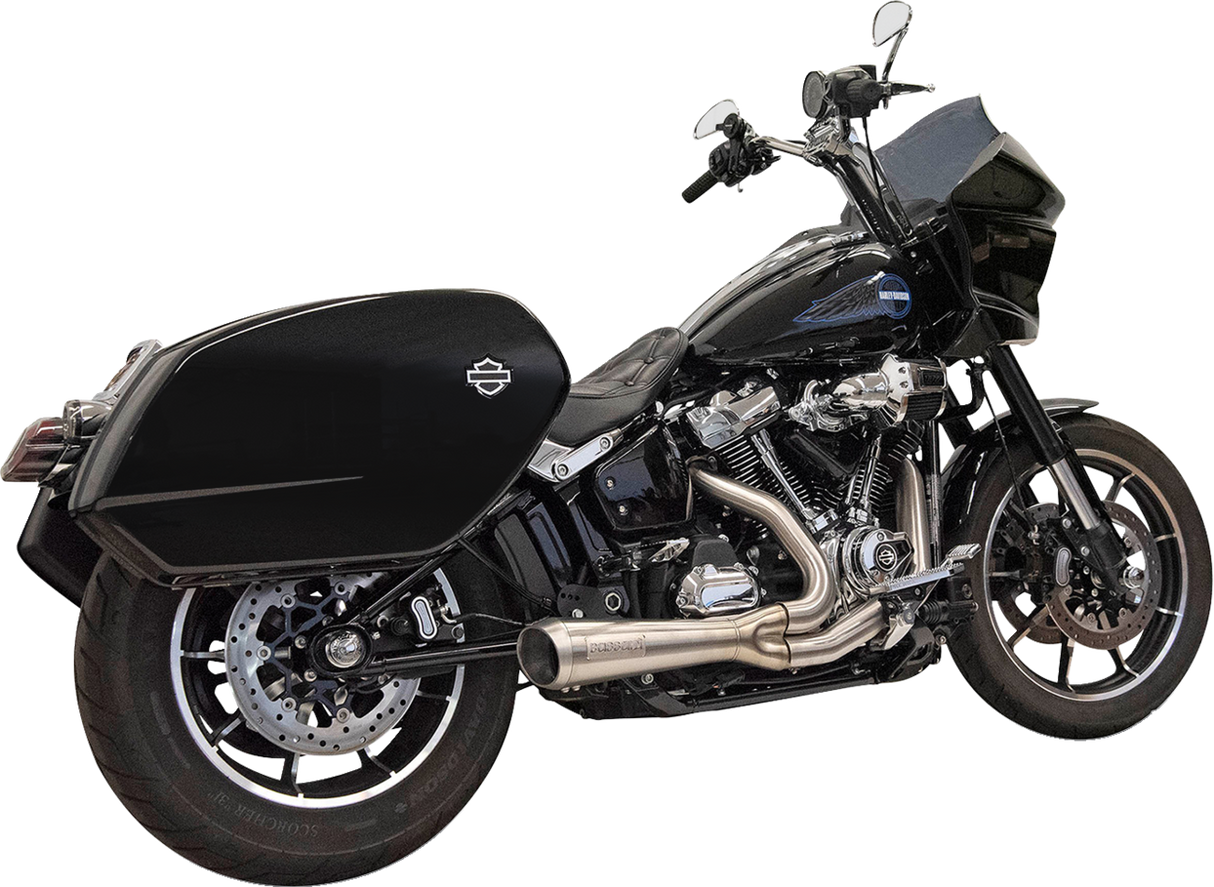 BASSANI XHAUST 2-into-1 Ripper Exhaust System with Megaphone Muffler - Short - Stainless - M8 Softail 1S79SS
