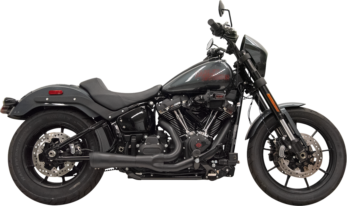 BASSANI XHAUST 2-into-1 Ripper Exhaust System with Megaphone Muffler - Short - Black - 49-State - M8 Softail 1S75RBE