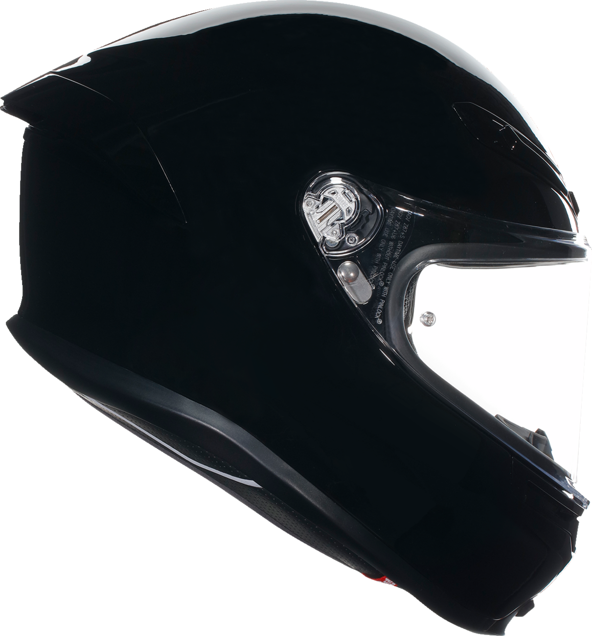 AGV K6 S Helmet - Black for Street and Sport Bikes - Small (Part No. 2118395016009S)