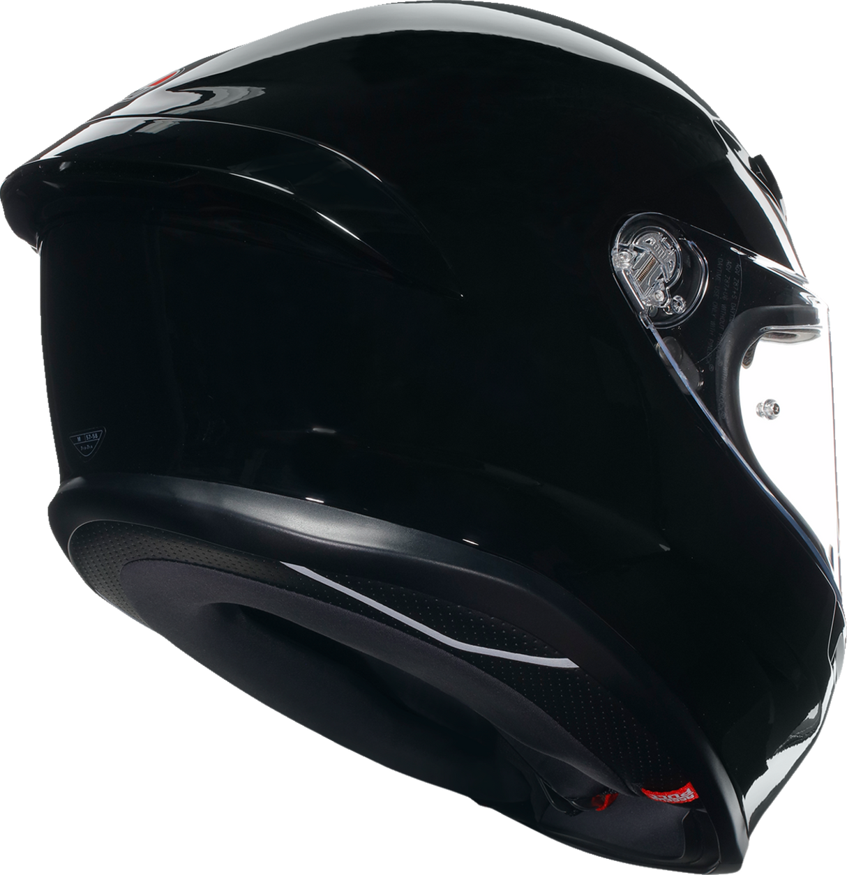 AGV K6 S Helmet - Black for Street and Sport Bikes - Small (Part No. 2118395016009S)