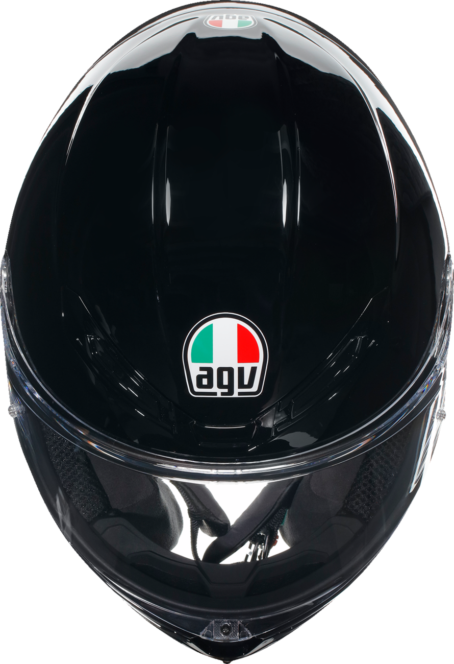 AGV K6 S Helmet - Black for Street and Sport Bikes - Small (Part No. 2118395016009S)