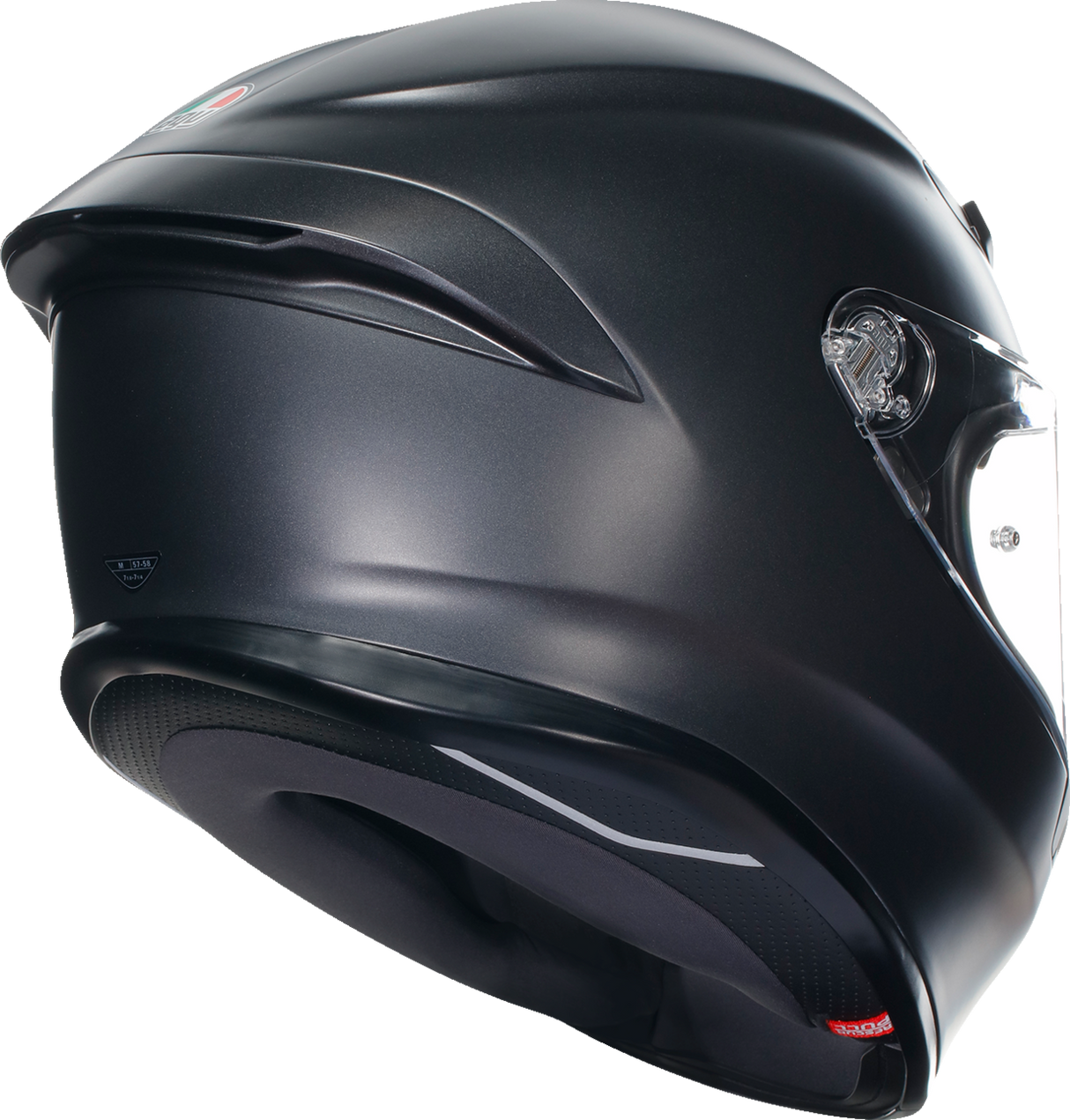 AGV K6 S Matte Black Motorcycle Helmet for Sport and Touring - Large (Part No. 2118395016011L)