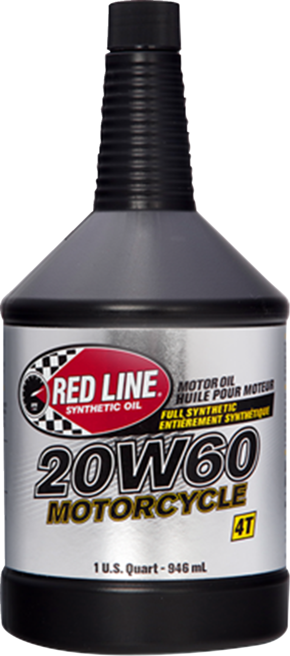 RED LINE SYNTHETIC OIL Motorcycle Oil - 20W60 - 1 US quart 12604