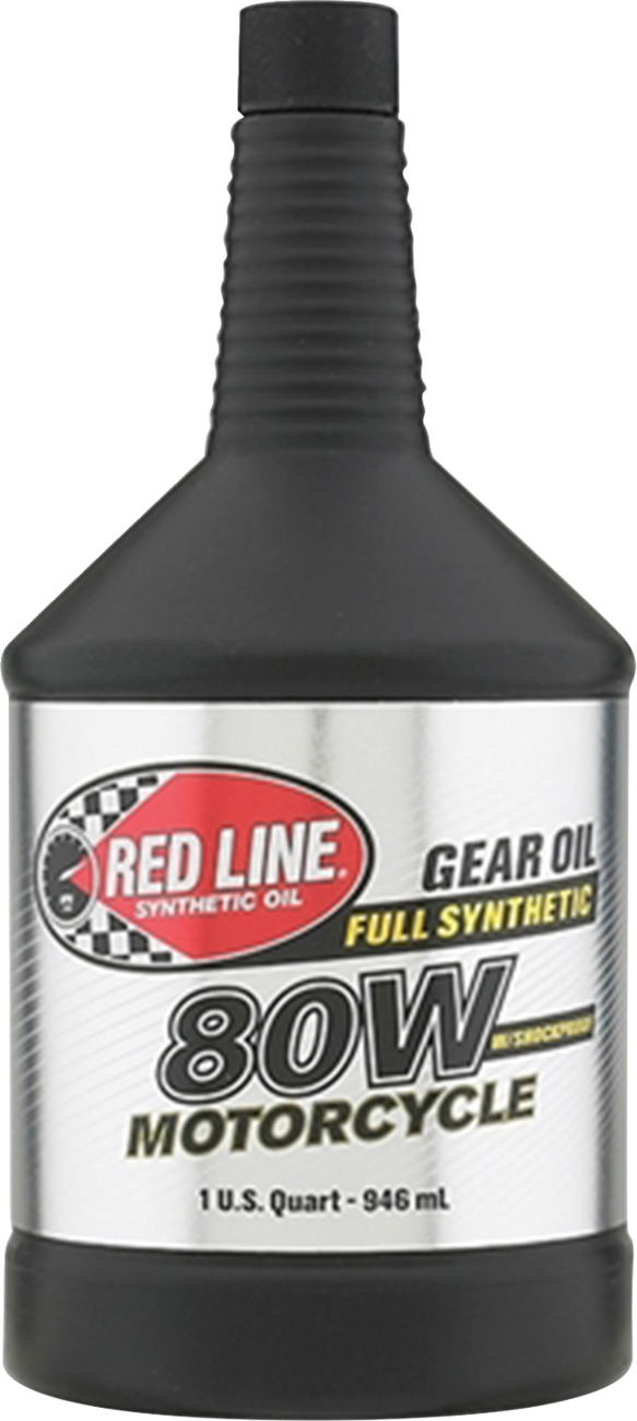RED LINE SYNTHETIC OIL Motorcycle Gear Oil with Shockproof® - 80W - 1 US quart 42704