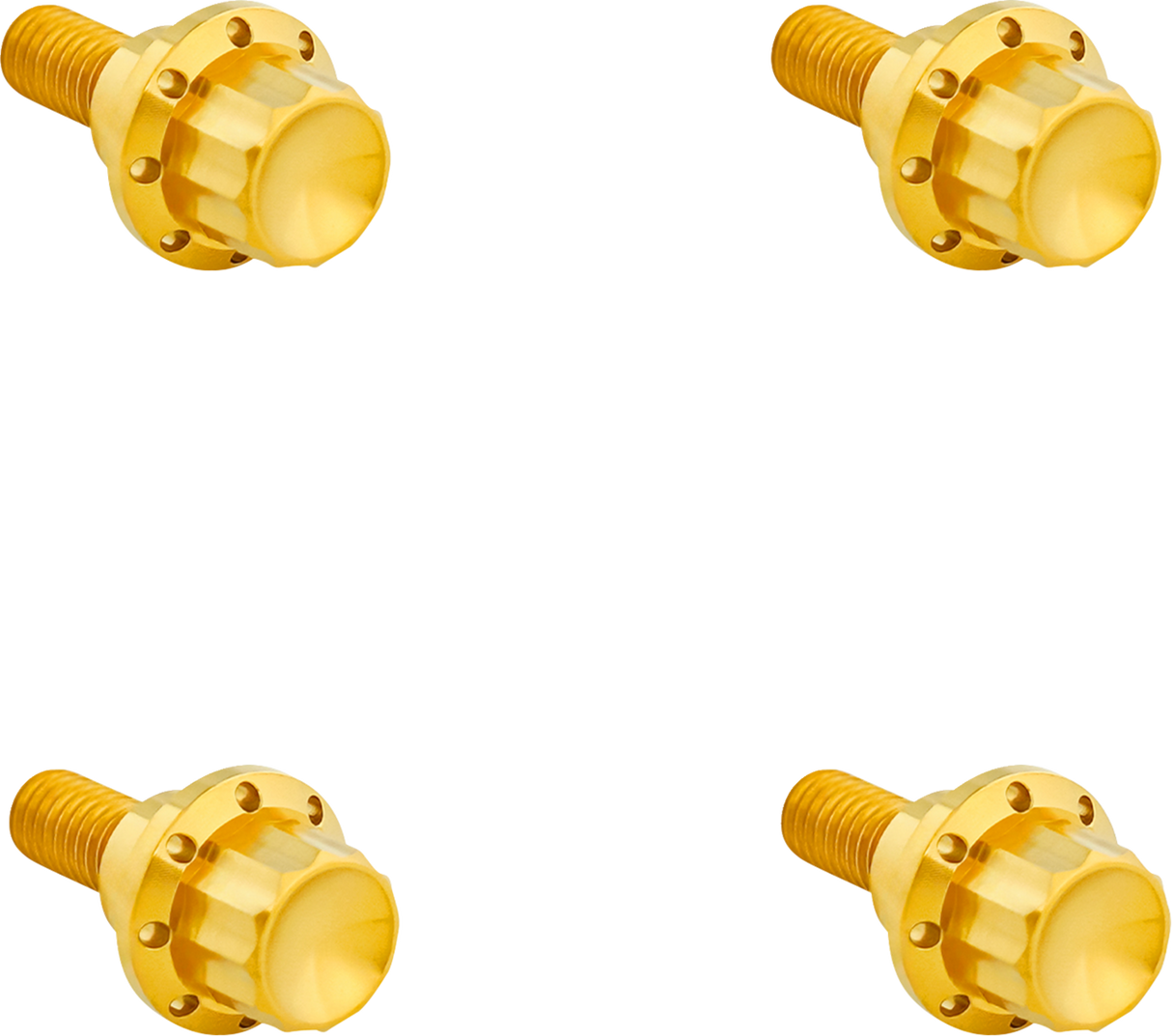 ARLEN NESS Bolt Kit - Windshield - 12-Point - Titanium - Gold 300-811