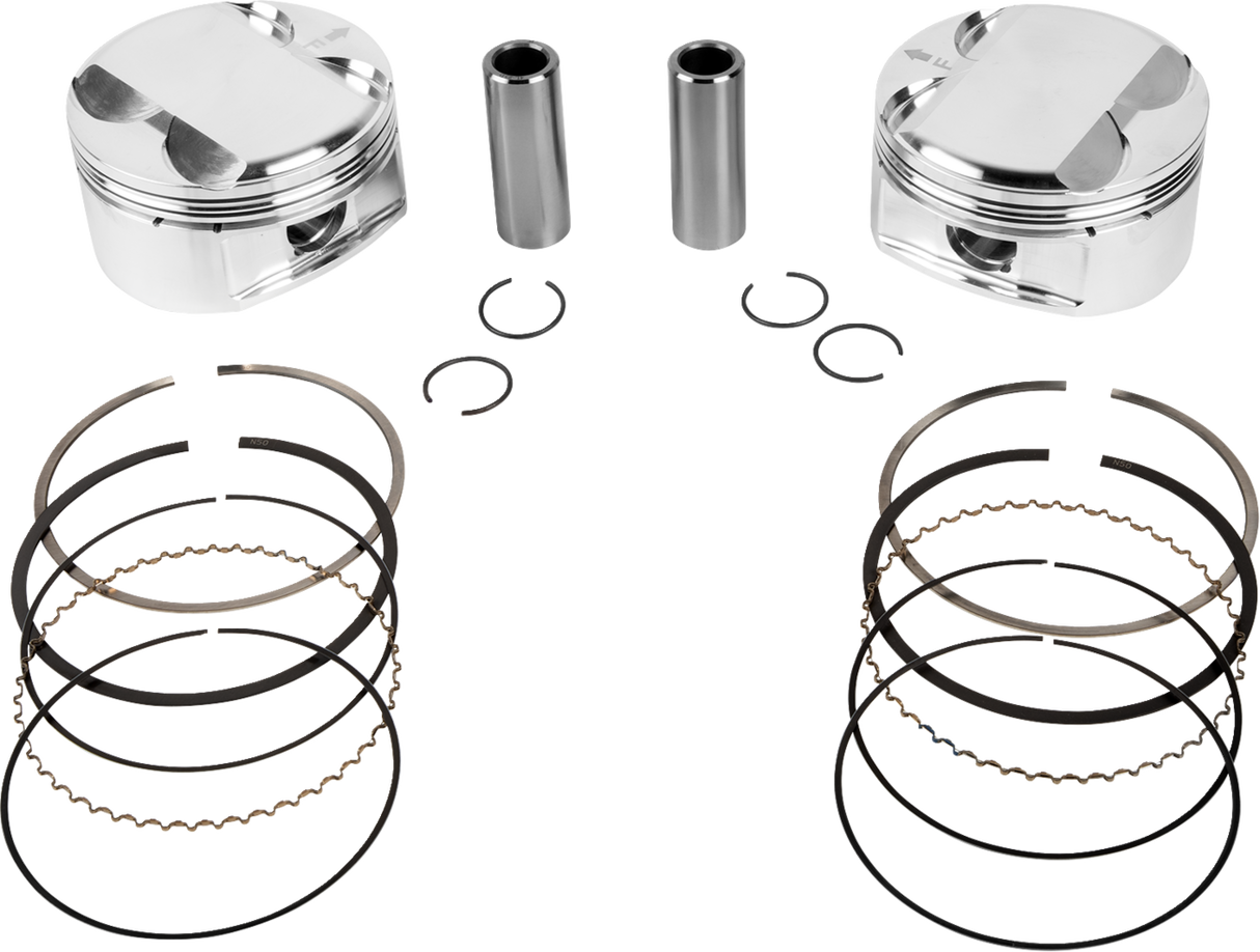 JE PISTONS Piston Kit - 3.937" Bore - 4.375" Stroke - 11.5:1 CR - 114" M8 398727
