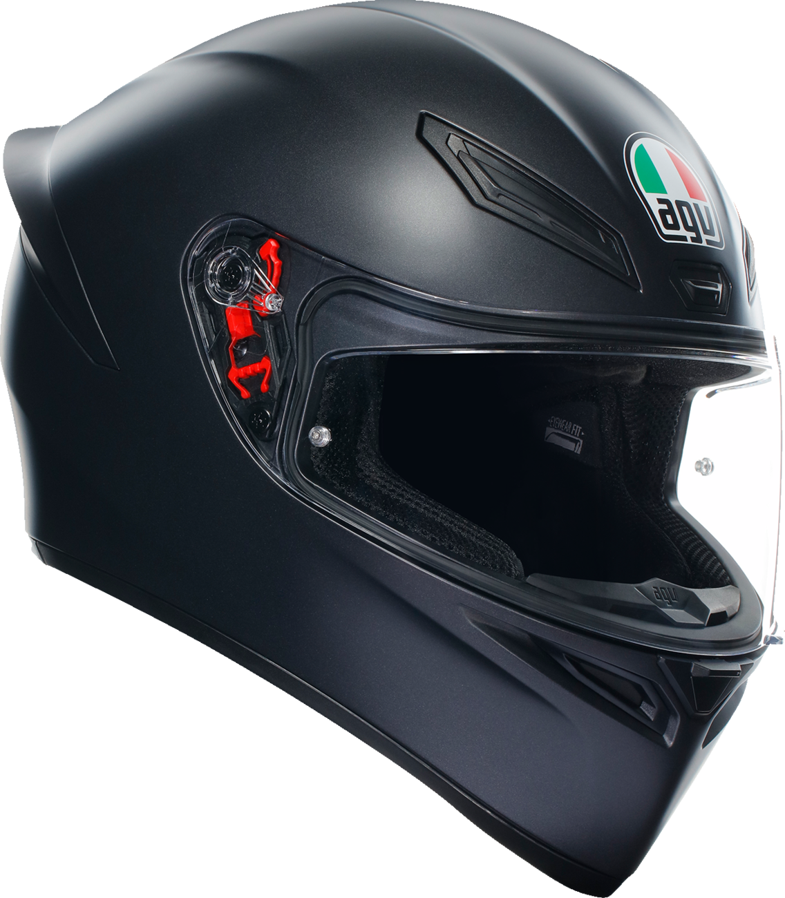 AGV K1 S Matte Black XL Motorcycle Helmet with Ventilation and Micro-Opening System