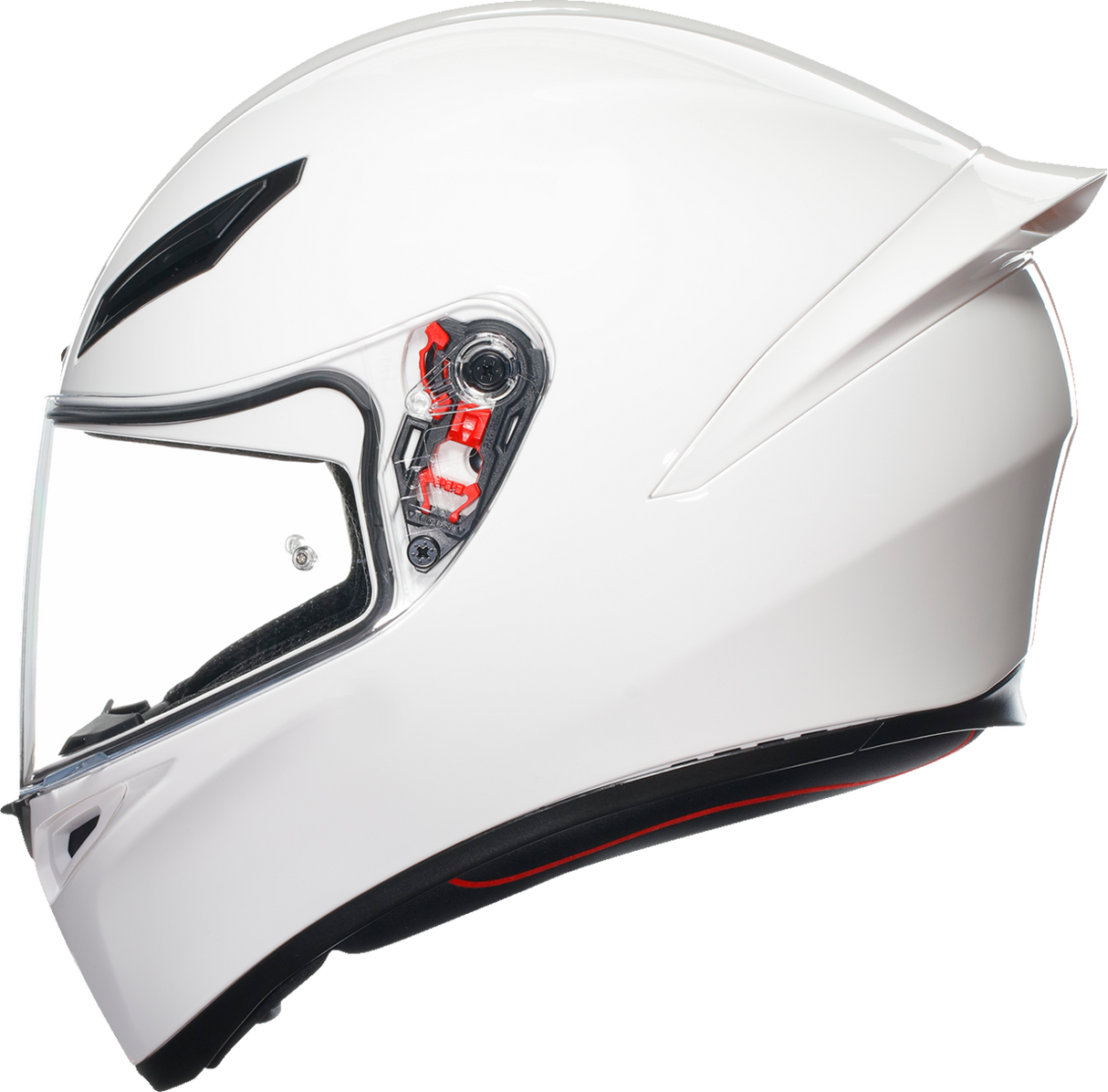 AGV K1 S Helmet - White for Motorcycle with 3/4 Shell, Adjustable Ventilation, and Clear Visor - Medium