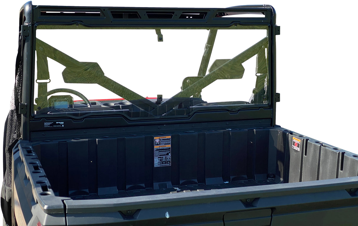 OPEN TRAIL Rear Windshield for Polaris Ranger XP 900 & 1000 Diesel HST - Clear Polycarbonate
