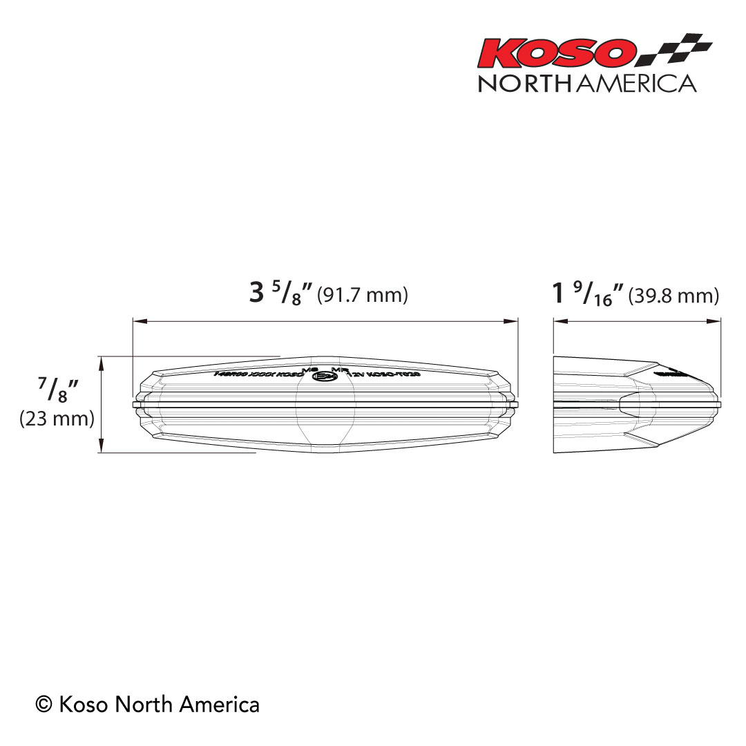 KOSO HB041000 GT 06 LED Brake and Taillight with Red Lens for Motorcycle and ATV