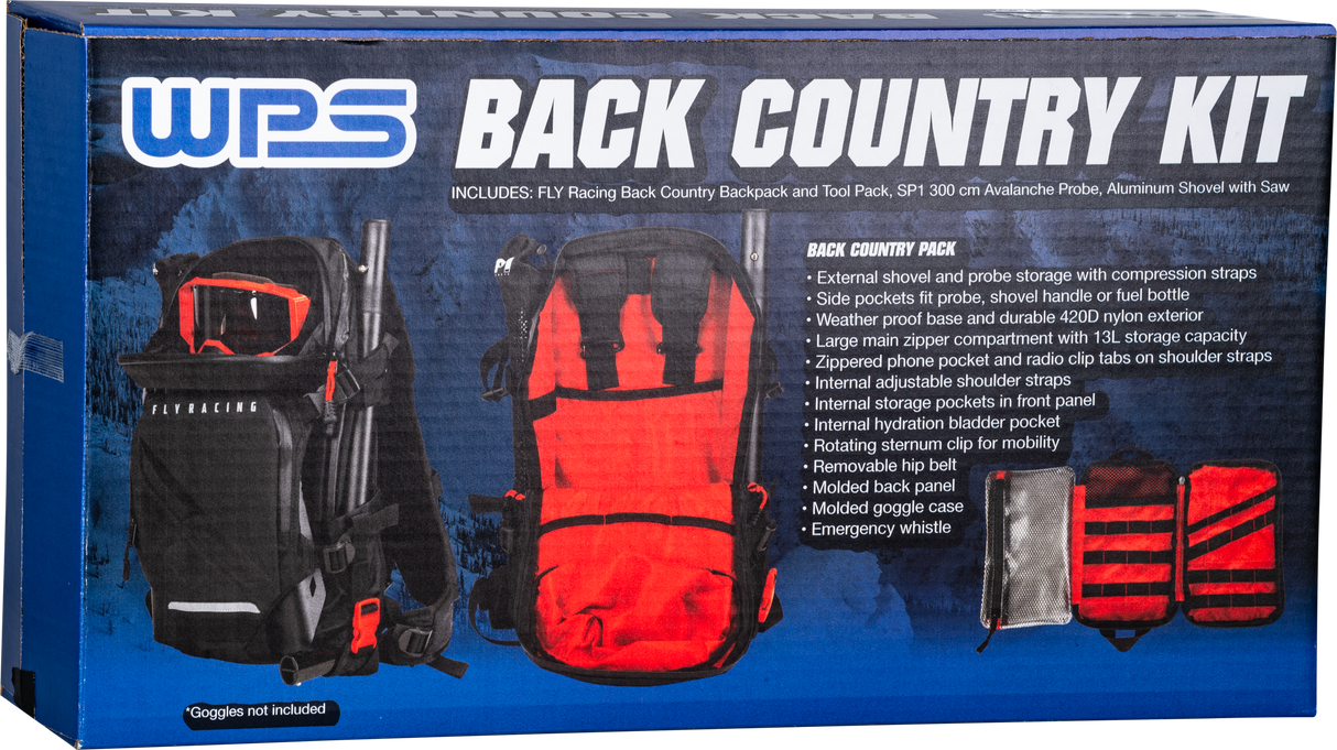 Fly Racing Back Country Kit - Essential Avalanche Safety Gear for ATV and UTV Riders