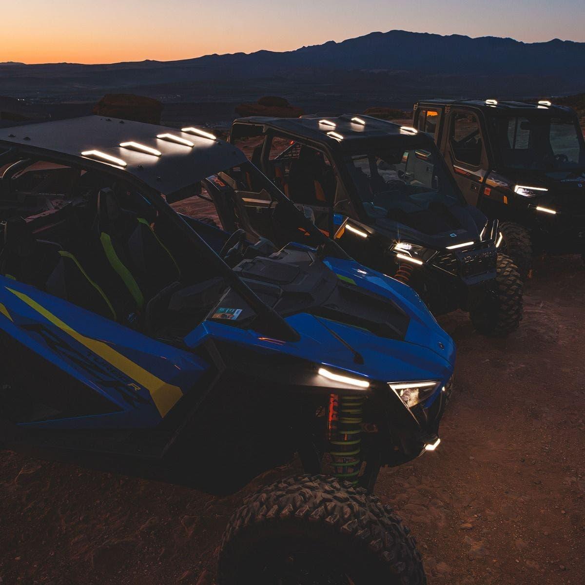 Polaris RZR Turbo R Plug & Play Auto-Cancel Turn Signal Kit with White Running Lights | Ravek