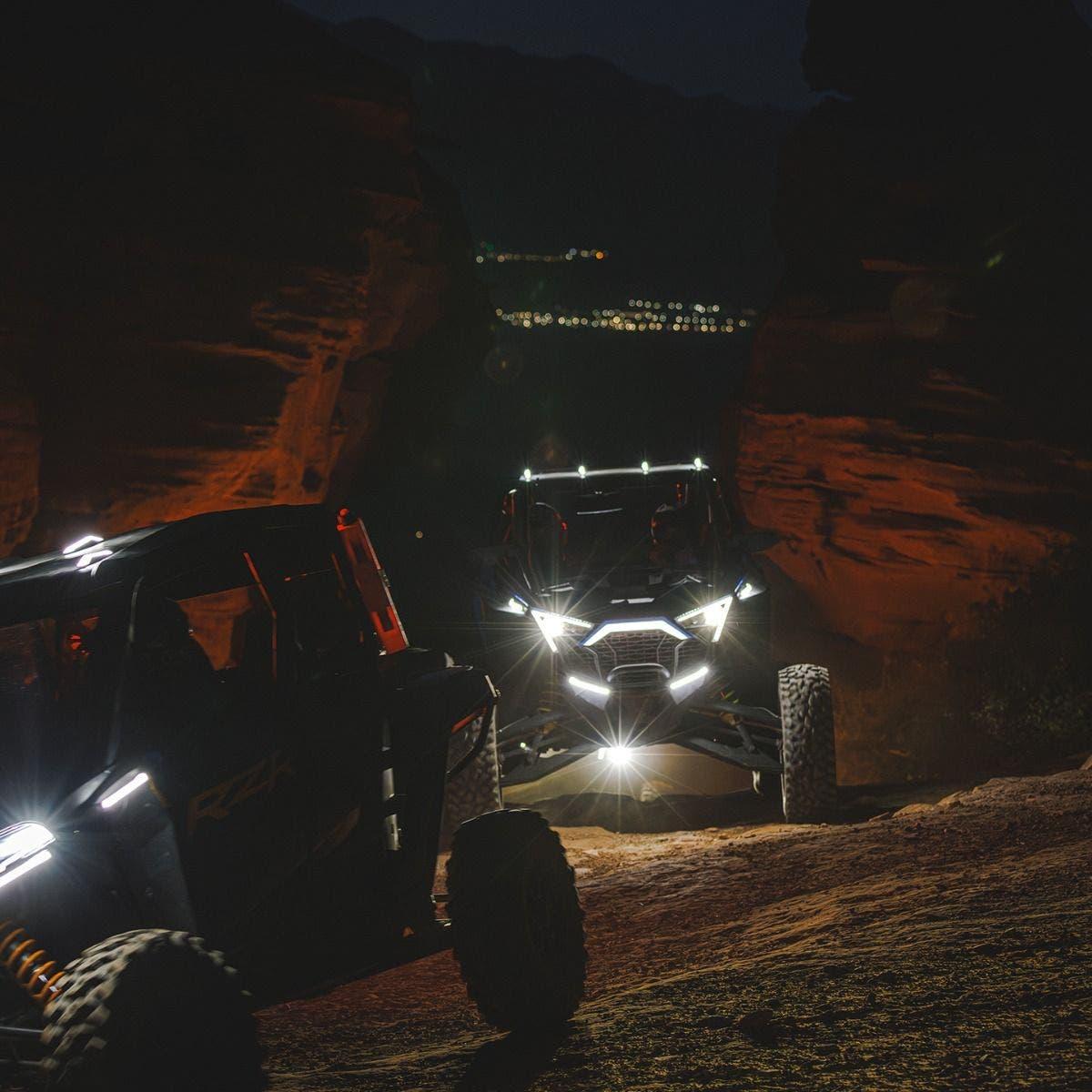 Polaris RZR Turbo R Plug & Play Auto-Cancel Turn Signal Kit with White Running Lights | Ravek