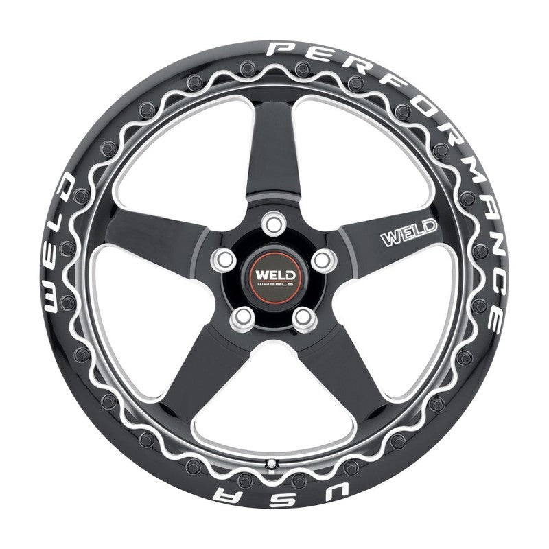 Weld S904 17x10 Ventura Beadlock Wheels with 5x114.3 Bolt Pattern and Gloss Black Finish