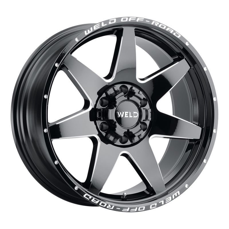 Weld Off-Road W109 20x10 Retaliate Wheel with 5x139.7 and 5x150 Bolt Pattern, Gloss Black Finish