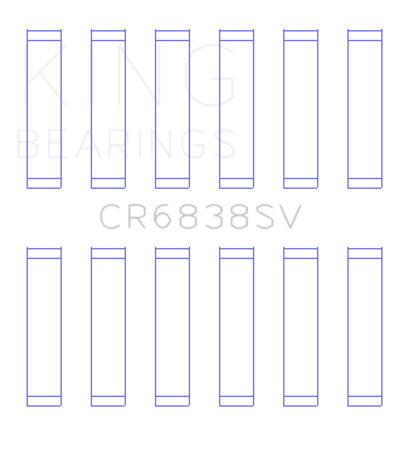 King Engine Bearings Ford 276DT/D17TED4/AJD 2.7L V6 (Size +0.10) Rod Bearing Set