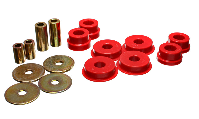 Energy Suspension 5.1108R Red Rear Differential and Mustache Bar Bushing Set for Mitsubishi Lancer EVO 8 (2003-2006)