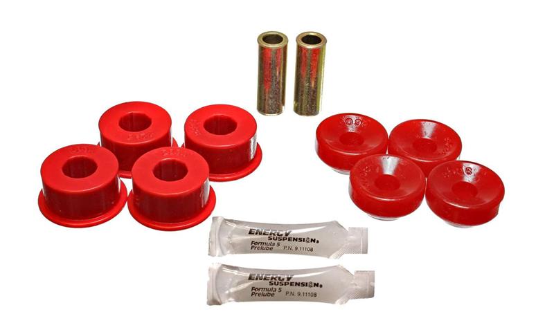 Energy Suspension 16.8106R Front Shock Bushing Set for 1995-1997 Honda Accord and 1996-2001 Prelude – Red Polyurethane