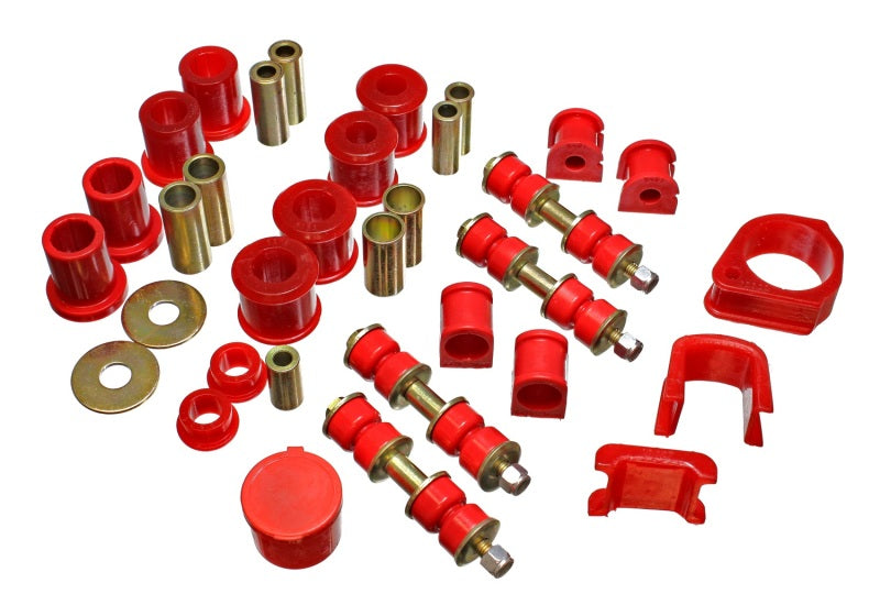 Energy Suspension 4.18117R Hyper-Flex Master Bushing Set for 1997-2001 Ford Escort & ZX2, Red