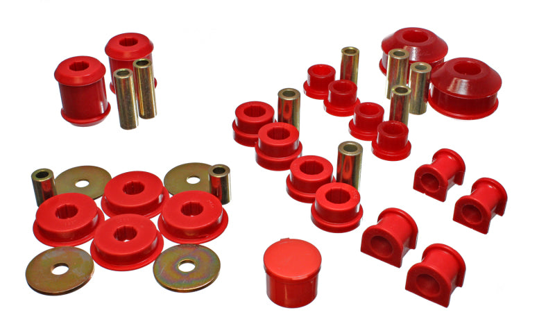 Energy Suspension 03-05 Mitsubishi Lancer EVO 8 Hyper-Flex Master Bushing Set - Red, Part Number 5.18115R
