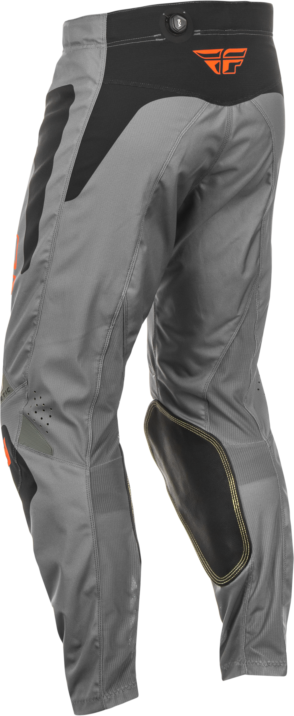 Fly Racing Kinetic Sym Offroad Pants Size US 30 – Grey/Orange/Black with Advanced Ventilation and Adjustable Fit