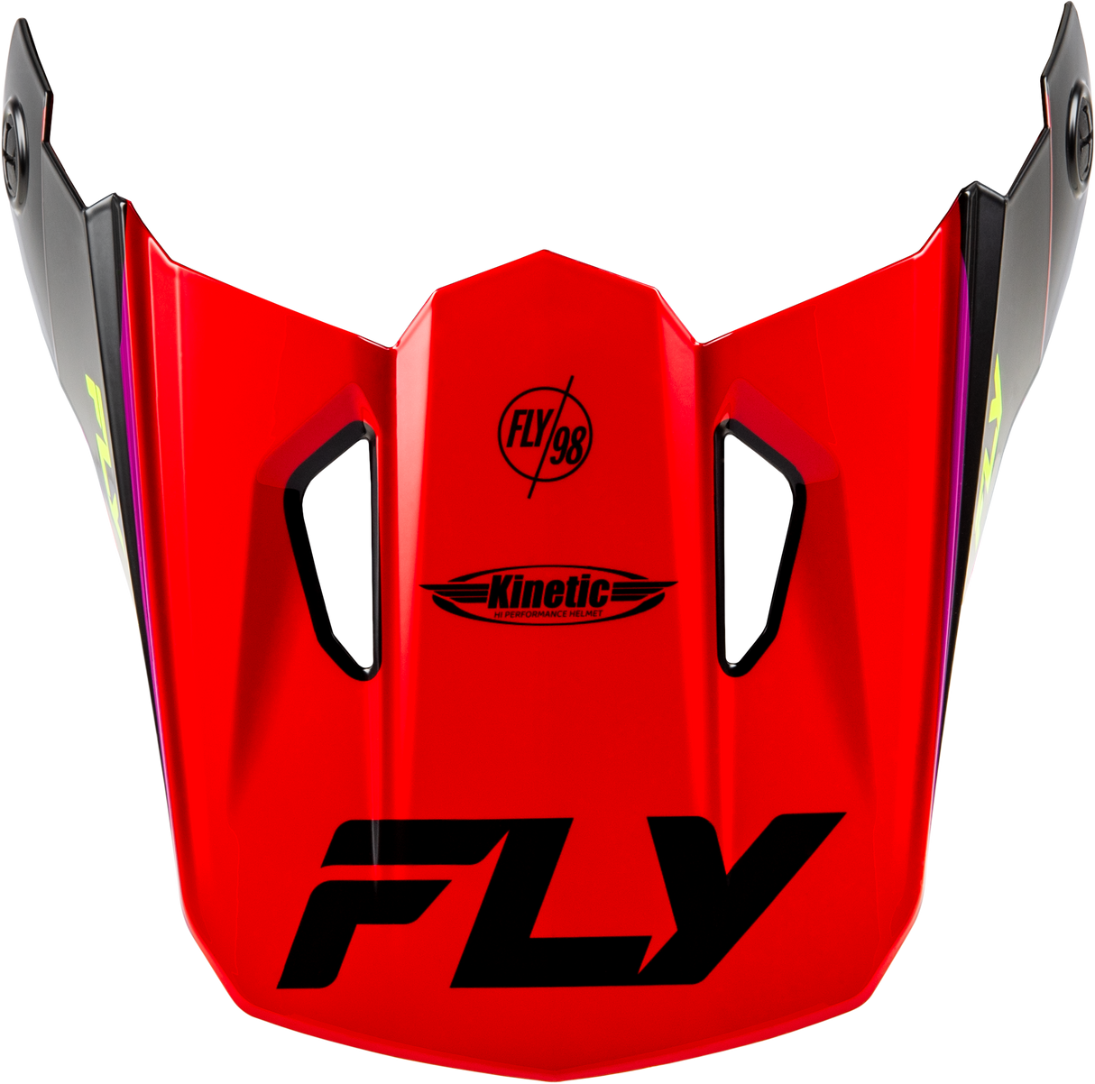 Fly Racing Kinetic Rally Helmet Visor for XL/2X Sizes - Red, Black & White
