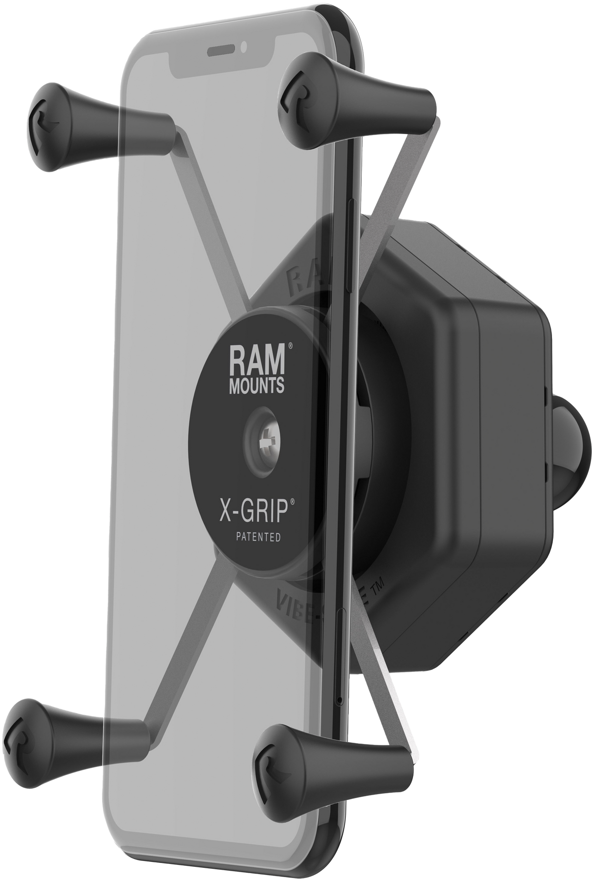 RAM X Grip Vibe Safe Phone Holder Large with Ball Adapter for Jeep Wrangler, Ford F-150, Chevrolet Silverado, Toyota Tacoma
