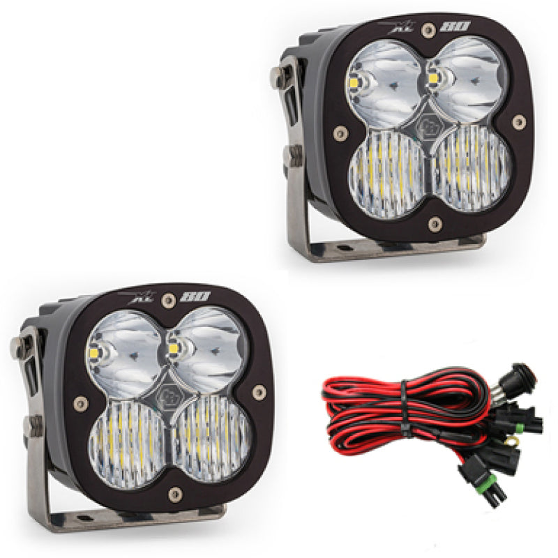 Baja Designs XL80 Series Driving Combo Pattern Pair LED Light Pods - High-Performance Automotive Lighting