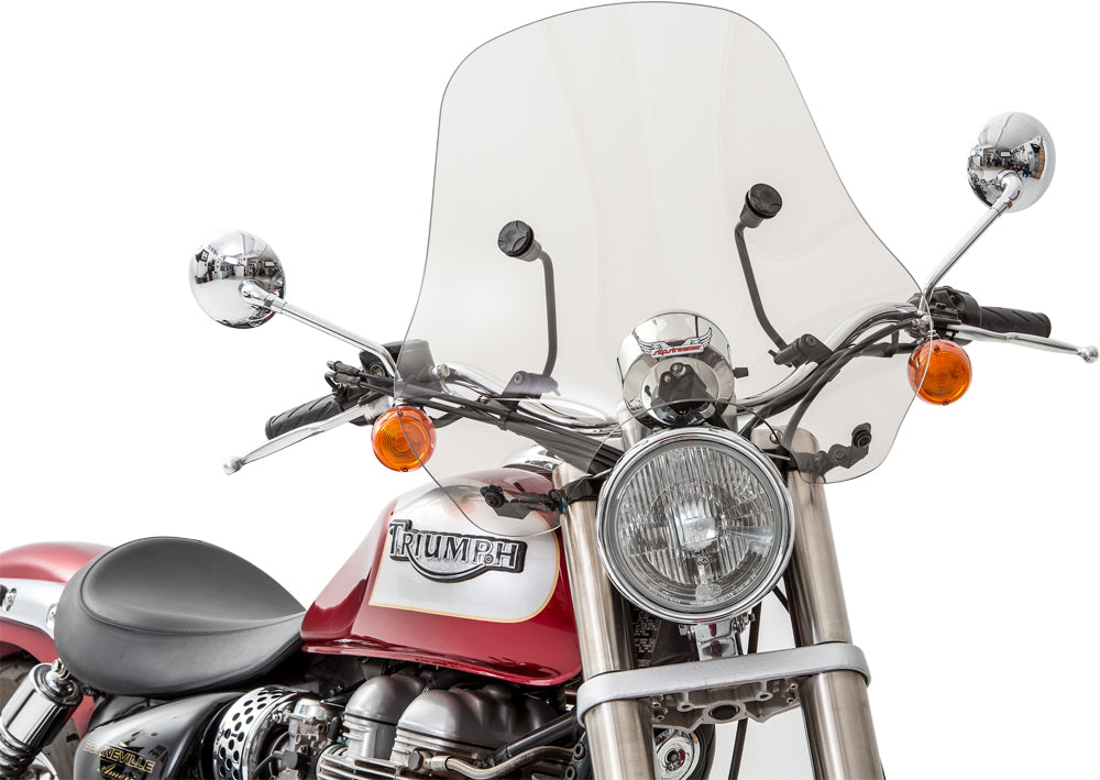 Slipstreamer S-08-T Sport Windshield for Harley Davidson, Honda, Yamaha, Kawasaki Motorcycles - 20" H x 21" W