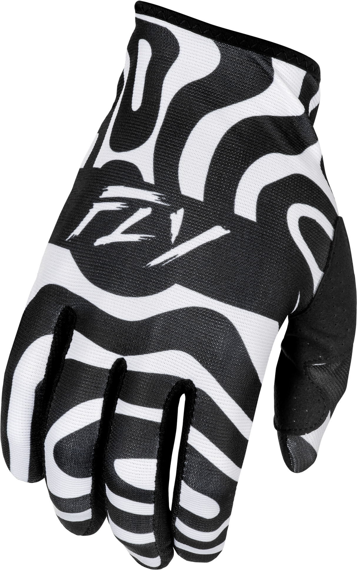 Fly Racing Lite Gloves Abyss White/Black XL - Lightweight Race Gloves for Motocross and Off-Road Vehicles