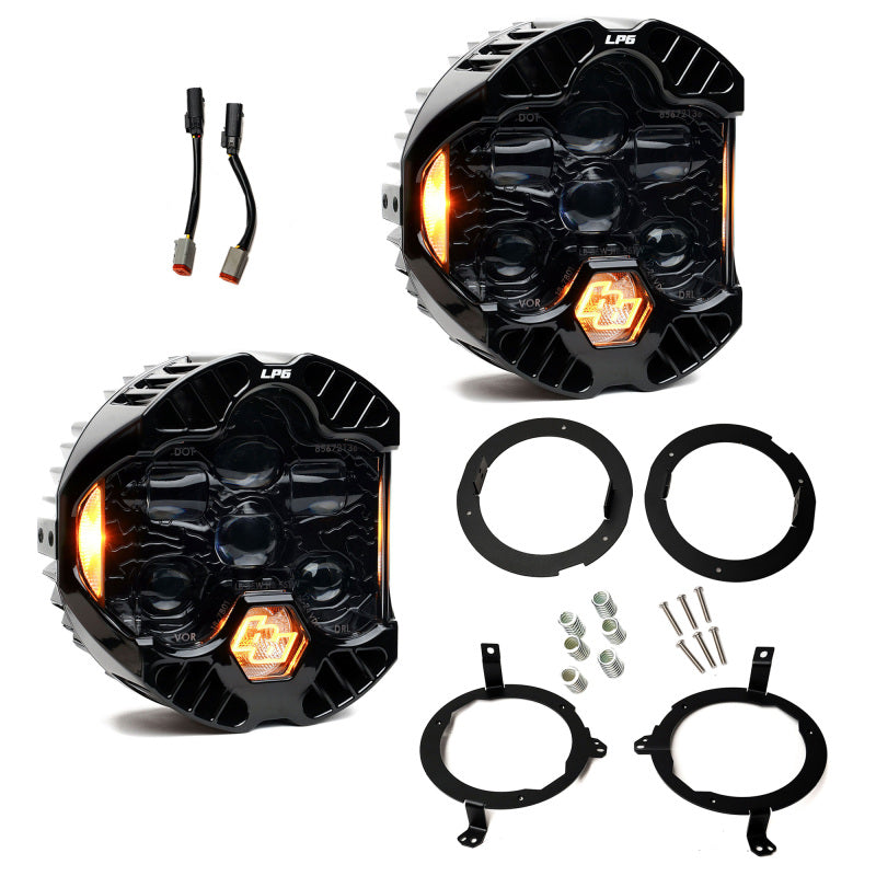 Baja Designs LP6 LED Headlight Kit for Jeep Wrangler JL & Gladiator JT – Amber