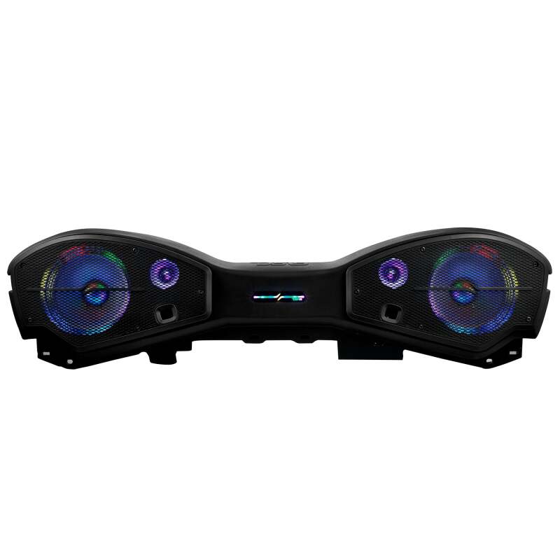 DS18 JL24-SBAR22/BKLD Overhead Soundbar for 2024+ Jeep Wrangler JL, JLU, and JT with 2x 8-inch Speakers, 2x 3.8-inch Tweeters, and LED Lighting