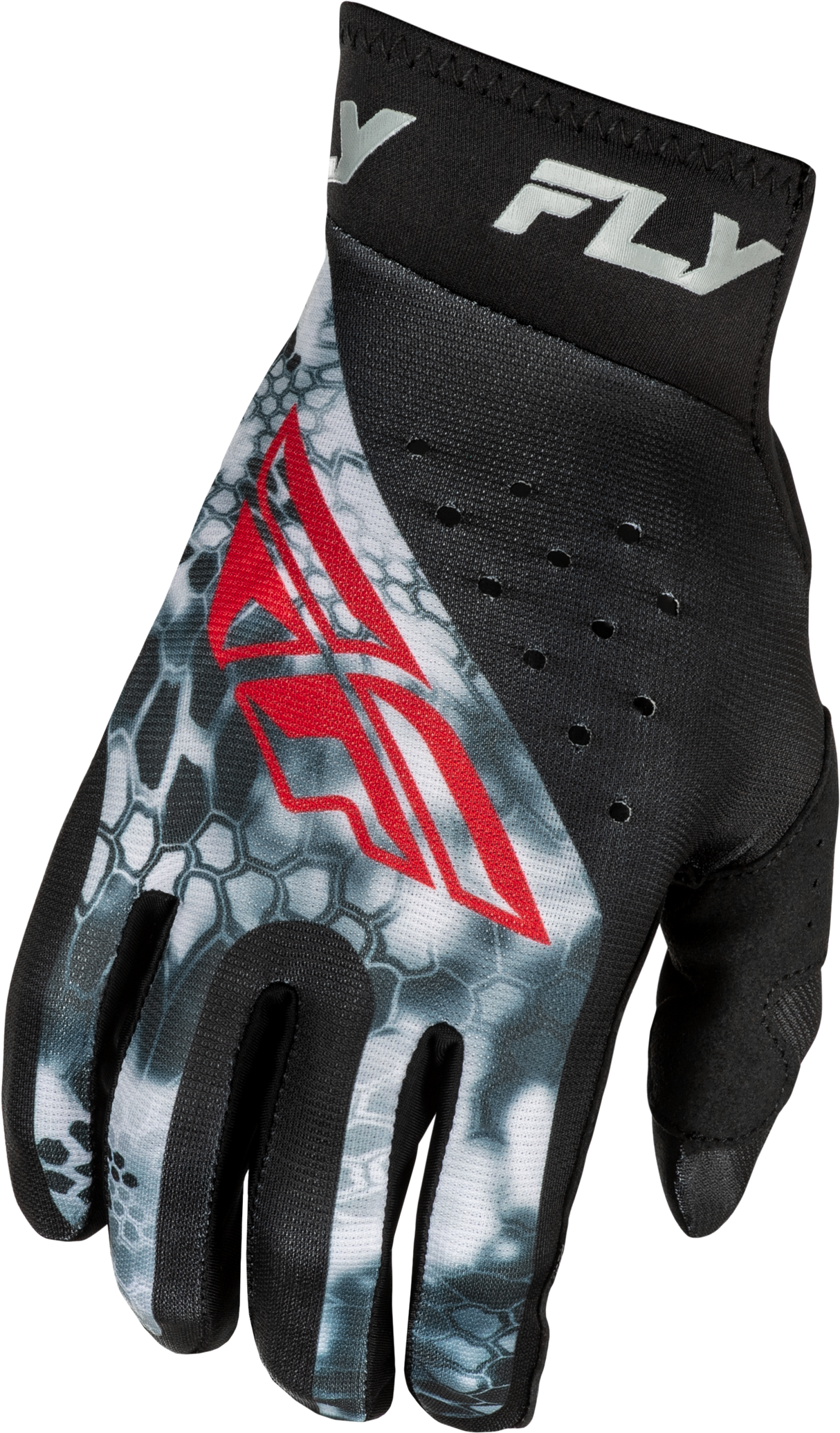 Fly Racing Pro Lite Kryptek Gloves for Motorcycle and ATV – Extra Large, Black/Red/Grey
