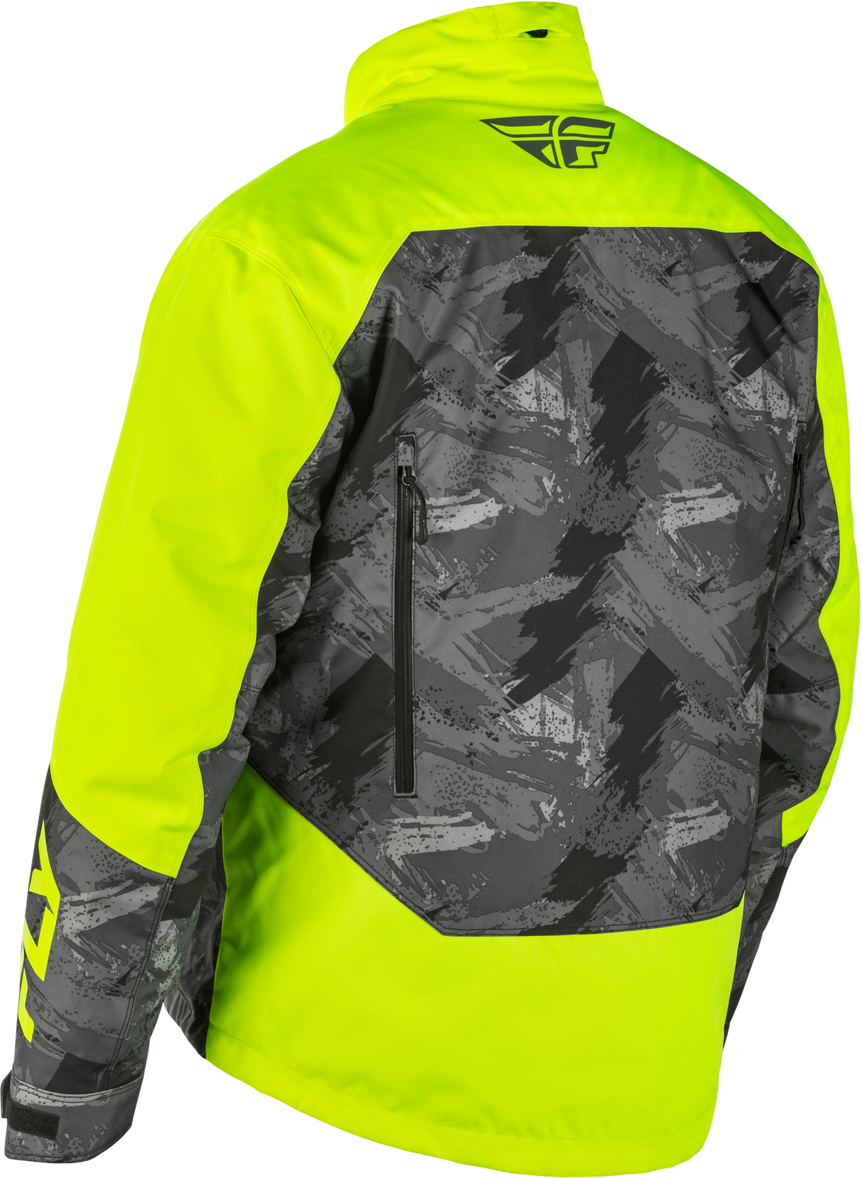 Fly Racing SNX Pro Jacket Hi Vis/Black for Snowmobiles – Waterproof, Insulated, Adult Fit