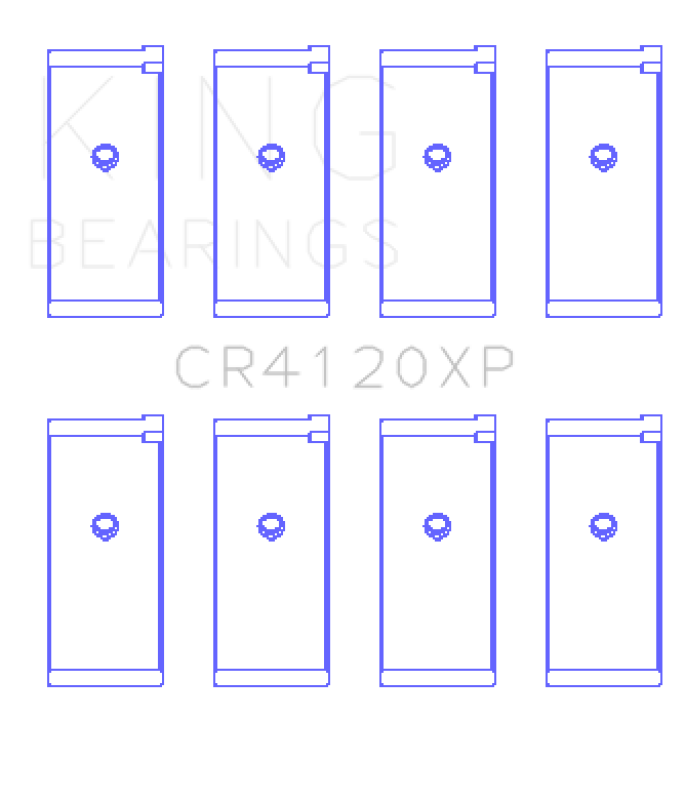 King Mitsubishi 4G63/4G64 7 Bolt 2nd Gen DSM and EVO I-IX (Size 0.25mm) Performance Rod Bearing Set