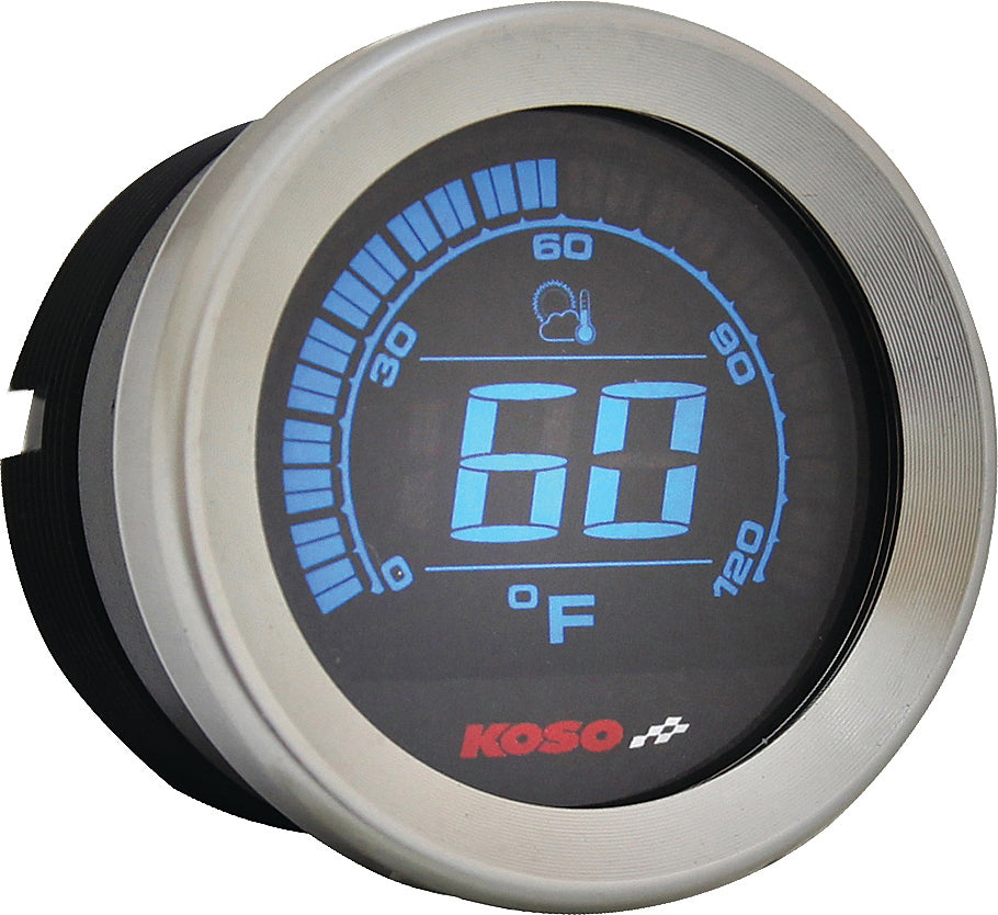 KOSO Digital Gauge Cluster with Silver Bezel for Harley-Davidson FLHTC and FLHTCU Models (2004-2013)