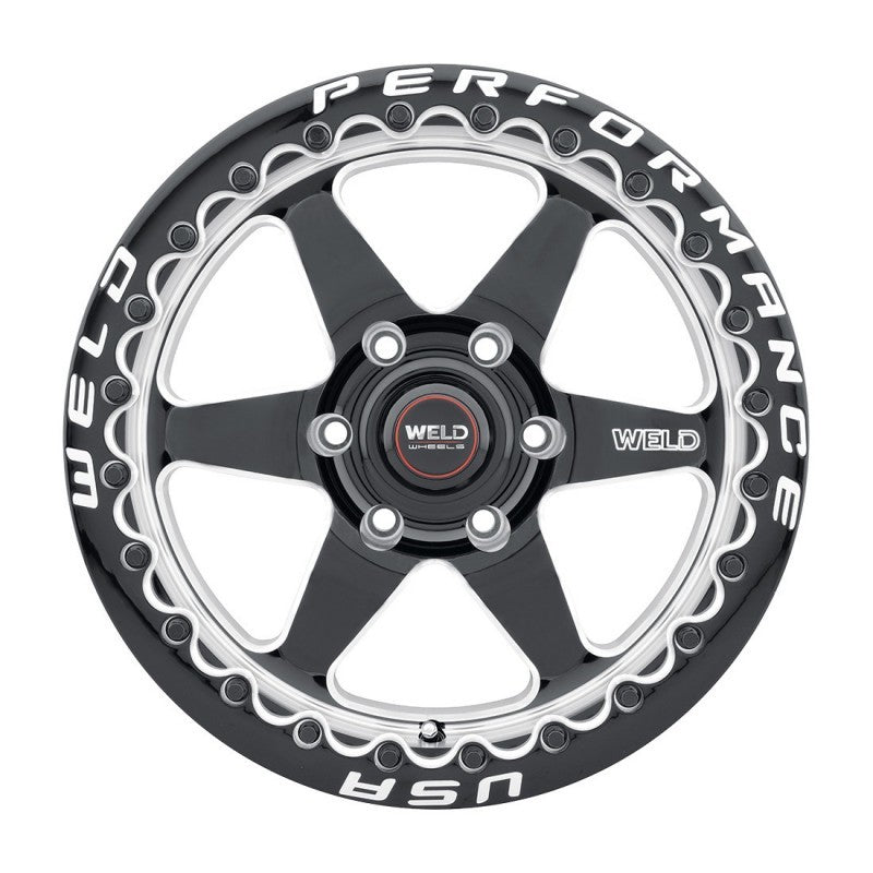 Weld S909 15x10 Ventura Beadlock Wheel with Gloss Black Finish – 6x139.7 Bolt Pattern, 6 Inch Backspace, and 106.1mm Center Bore