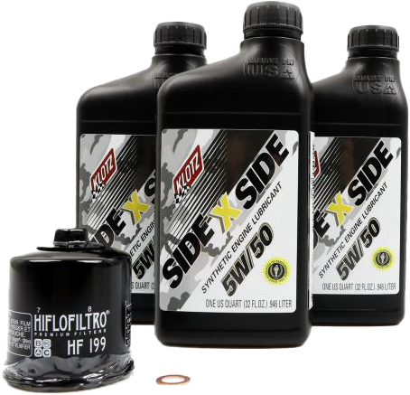Klotz Sidexside Oil Change Kit 5W50 with Oil Filter for Polaris RZR XP and Pro XP Models