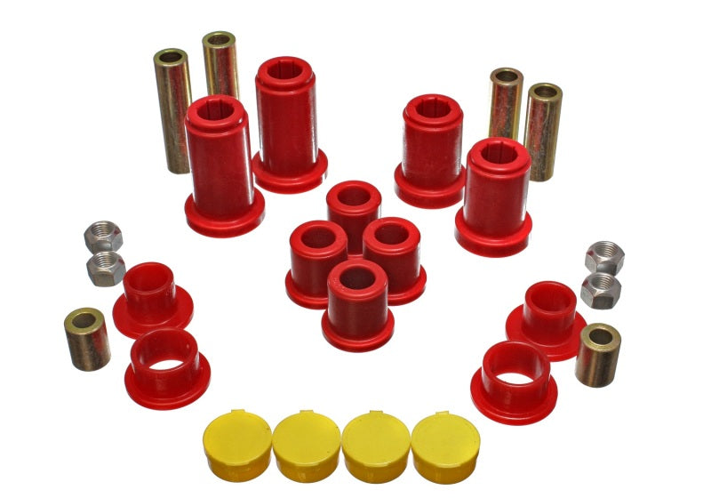 Energy Suspension 3.3190R Red Front & Rear Control Arm Bushing Set for Chevrolet Avalanche 1500 & Suburban 1500 (2002-2004)