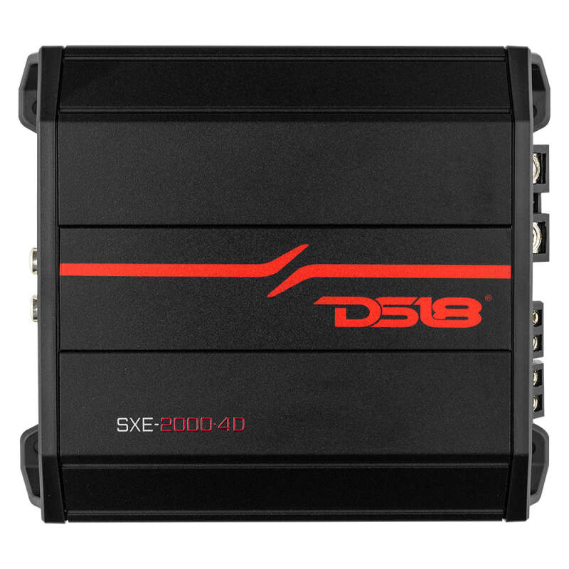 DS18 SXE-2000.4D/BK 4-Channel Class D Amplifier for Car Audio, Fits Most Vehicles