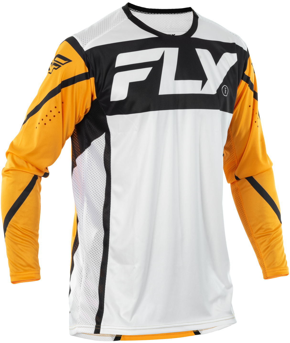 Fly Racing Lite Jersey White/Black/Mustard XL - Designed for MX and Off-Road Motorcycles