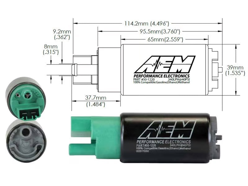 AEM 340LPH E85-COMPATIBLE HIGH FLOW IN-TANK FUEL PUMP